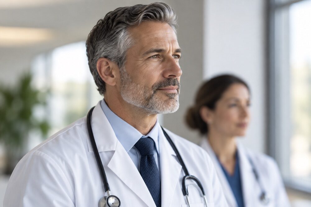 A clinical advisor with a colleague in a treatment setting